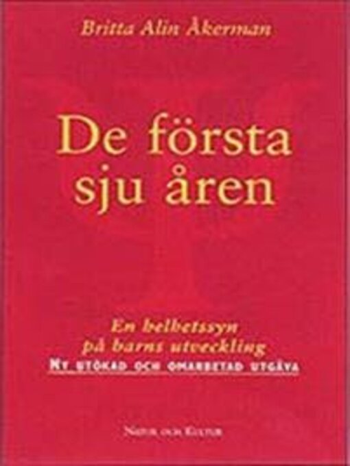 Title details for De första sju åren by Britta Alin Åkerman - Available